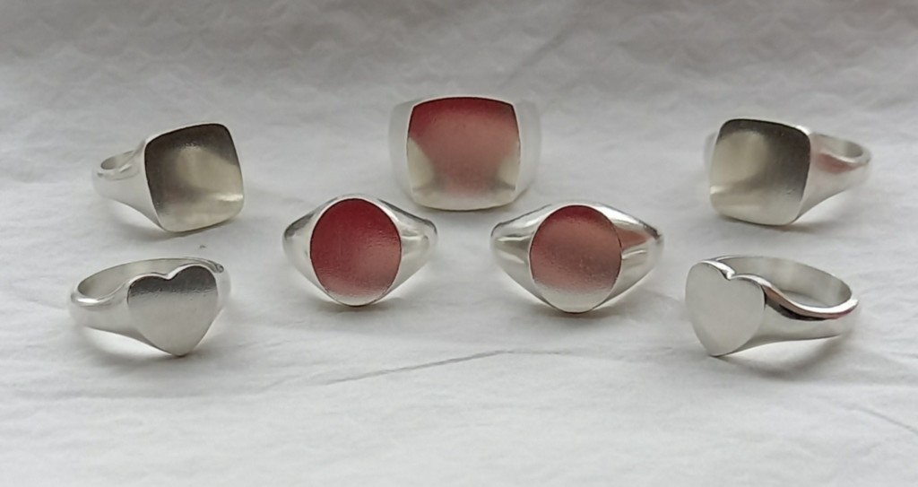 A range of exceptional quality handmade silver 925 signet rings